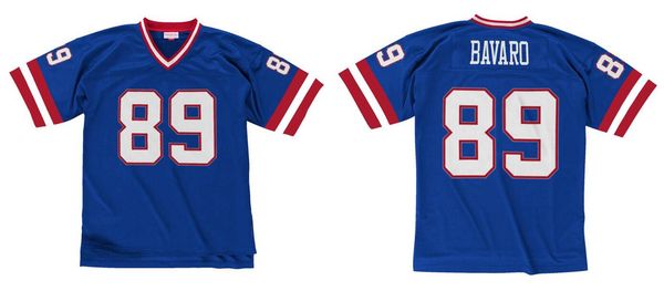 

stitched football jersey 89 mark bavaro 1986 mitchell & ness retro rugby jerseys men women youth s-6xl