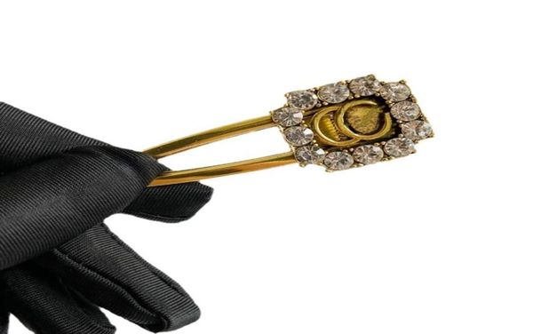 

luxury designer diamond hair clip with stamp women g letter barrettes fashion hair accessories 8181621439773, Golden;silver