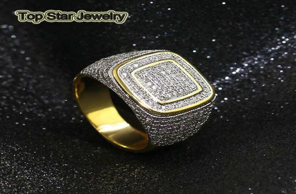 

real copper rings shiny micro cubic zirconia punk finger jewelry for men039s hip hop trendsetter rapper rock accessories gifts 3006772, Silver