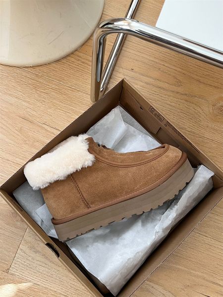 

front zipper boot classic australia women snow boot designer tasman maroon winter boots ladies platform fur australian u mini wgg suede shee, Black