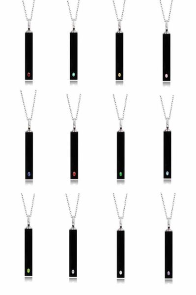 

fashion black cube cremation jewelry urn for ashes keepsakes stainless steel crystal pendant urn pendant engraving necklace91705952309261, Silver