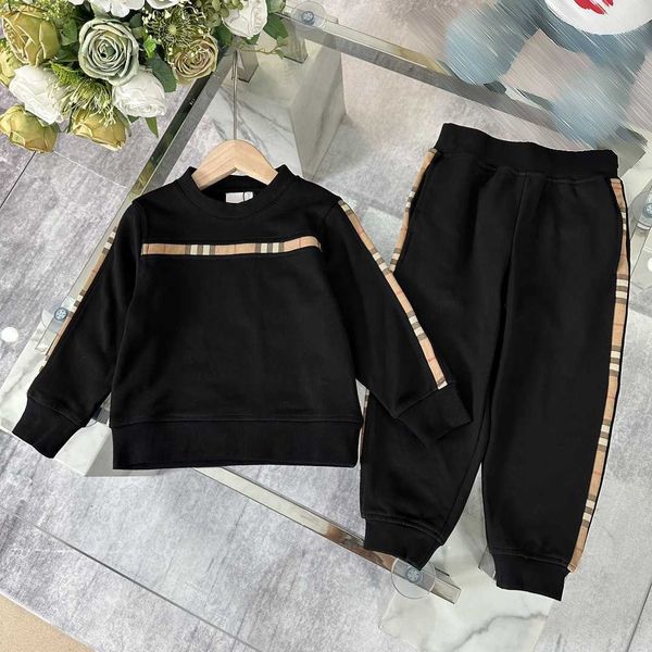 

23ss designer tracksuits kids clothes child sets size 100-160 cm 2pcs multi color plaid patchwork long sleeved sweater and pants july20, White