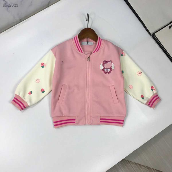 

new designer kids coats cartoon pattern printing child jacket size 90-140 cm fashion splicing design baby outwear july31, Blue;gray