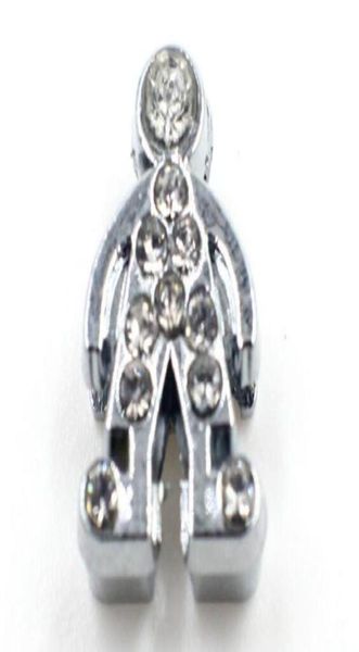 

100pcslot 10mm rhinestones boy slide charm fit for 10mm diy bracelet necklace wristband as gift9065480, Bronze;silver