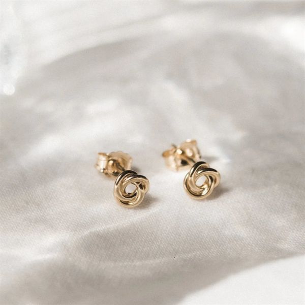 

stud 14k gold filled love knot stud earrings tarnish resistant earrings dainty jewelry earrings for women simple waterproof jewelry 230815, Golden;silver