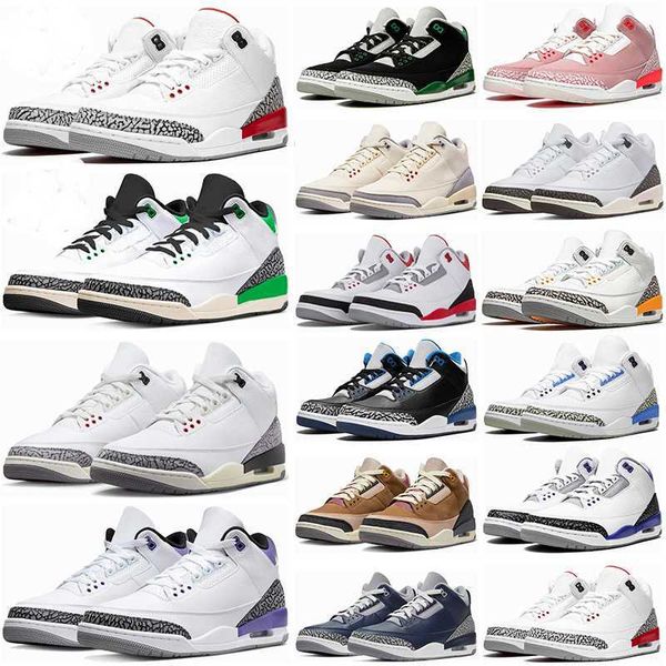 

jumpman 3 3s basketball shoes men women white cement dark iris muslin fragment cool grey fire red pine green black cat kumquat mens trainers