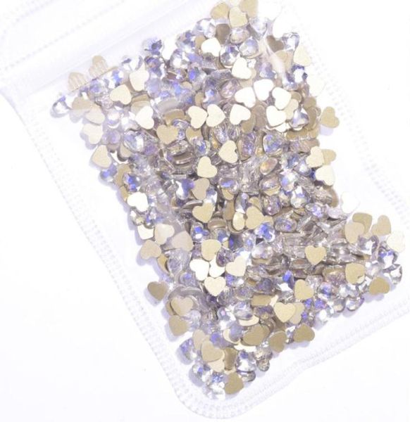 

20pcs nail crystal moonlight glass stones strass non fix nail rhinestones for art decoration shinny ab charms jz165507236, Silver;gold