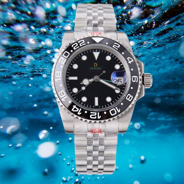 

mens watch diving watch automatic mechanical 2813 movement 41mm all stainless steel strap with luminous sapphire waterproof glass montre wit, Slivery;brown