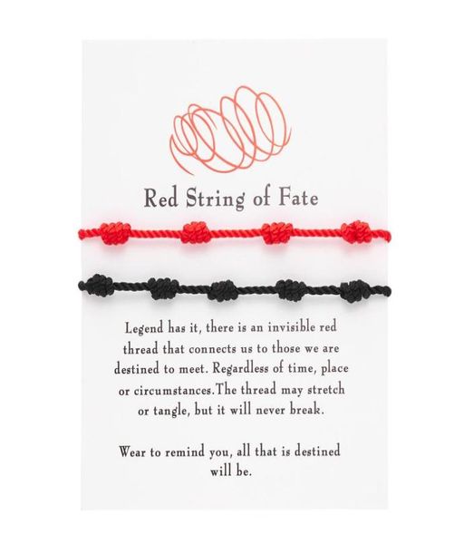 

7 knots red black set string bracelet protection good luck amulet for success prosperity handmade rope bracelets lucky charm bangl8459543, Golden;silver