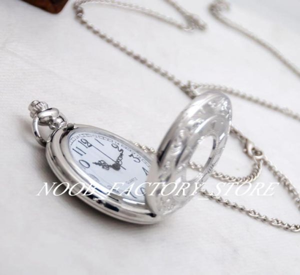 

new style quartz movement large white steel roman necklace retro jewelry whole fashion watch watch sweater chain pocket watch8451616, Slivery;golden
