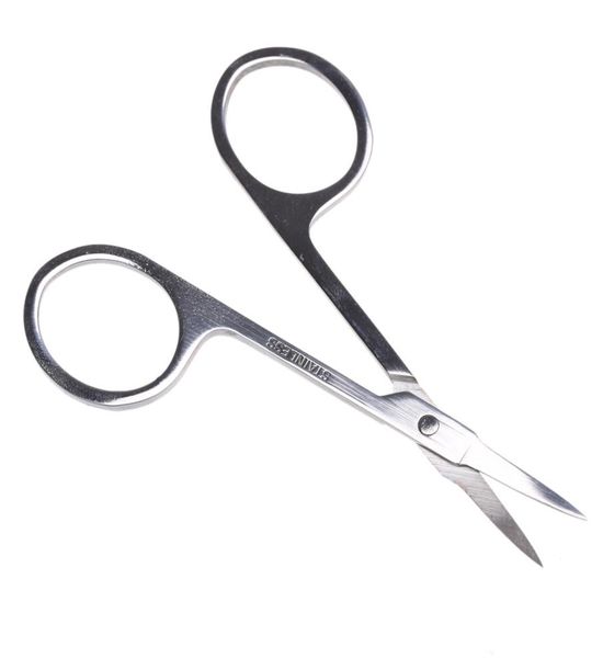 

wholemakeup eyebrow scissor with sharp head stainless steel women brow beauty makeup tool slightly curved manicure cuticle c1061310