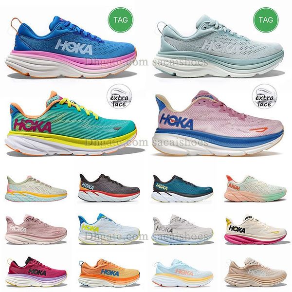 

hokas shoes womens hoka one one bondi clifton wide 8 9 running shoes mens trainers people carbon triple black on white cloud jogging athleti