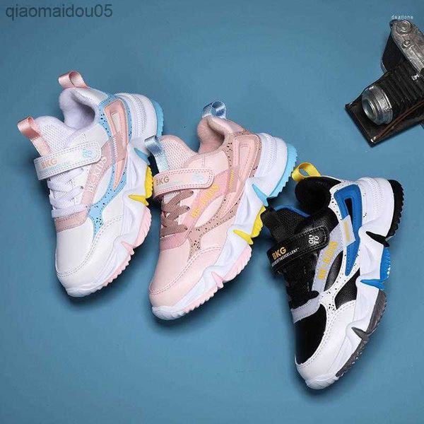 

athletic outdoor athletic shoes 2023 children's sport for kids sneakers girls boys warm plush velvet autumn winter children casual dent, Black