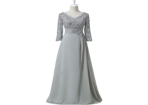 

women formal evening dresses with sleeves long chiffon vneck wedding guest dresses floor length low back mother of bride dresses7456609, Black;red