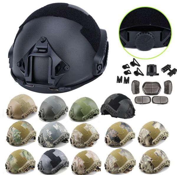 

mh fast tactical helmet outdoor airsoft shooting head protection adjustable head locking strap suspension system no010097533636