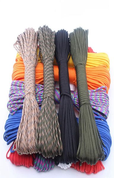

250 colors paracord 550 rope type iii 7 stand 100ft 50ft paracord cord rope survival kit whole2539260