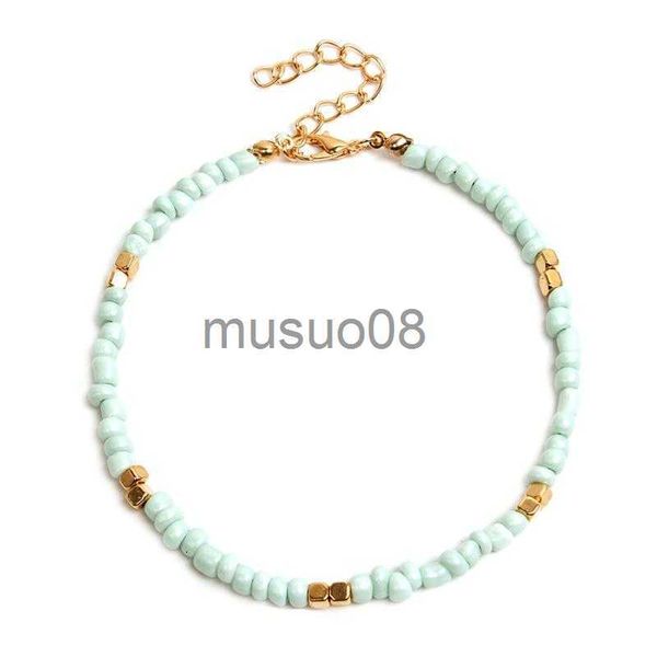 

anklets 1pc creative bohemian style women anklet adjustable fashion handmade beh ankle brelet beaded anklet jewelry cessories j230815, Red;blue