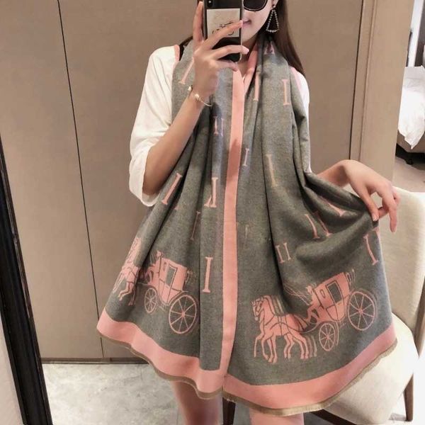 

style texture new classic carriage soft designer scarf super good autumn and winter warm casual shawl 72su, Blue;gray
