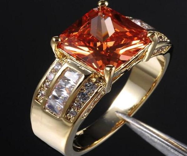 

exclusive men039s orange z crystal gemstone 10kt yellow gold filled ring 9 11 113 gift28533027332, Silver