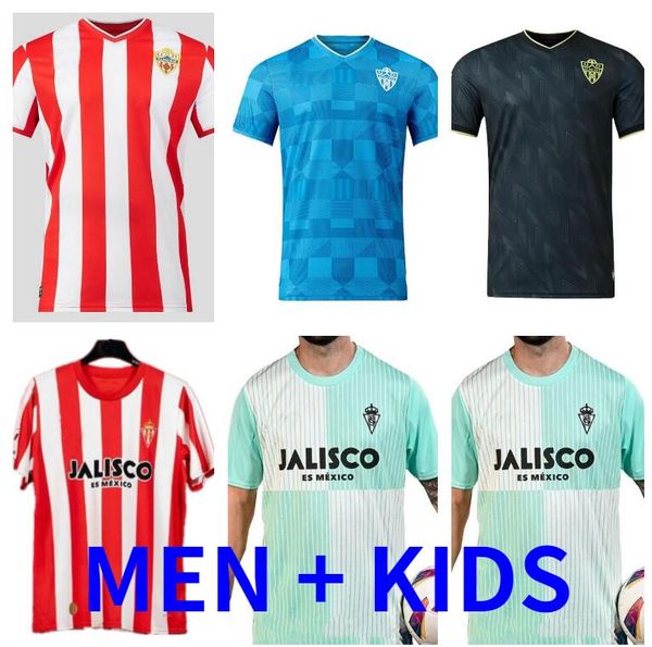 

23/24 sporting de gijon soccer jersey 2023 2024 home ud almeria sadiq dyego sousa akieme juan villar football shirts rivera p.garcia kravets, Black;yellow
