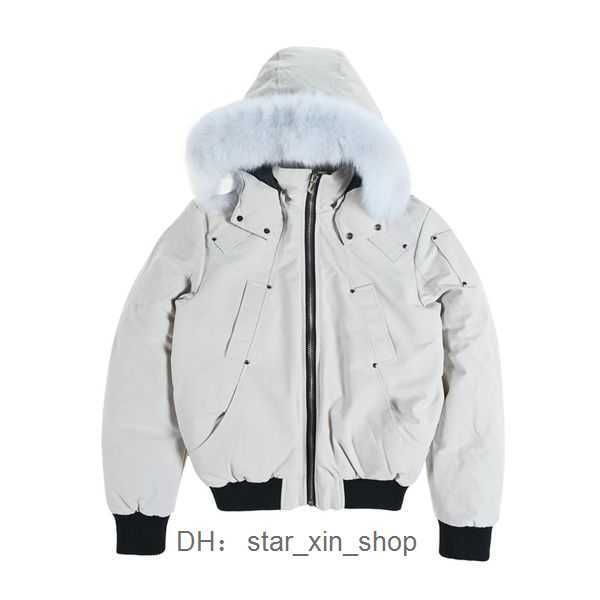 

mooses knuckles jacket men's real fur winter mens ballistic bomber parka warm outwear coat windproof short mooseknuckle 4 3v2p, Black