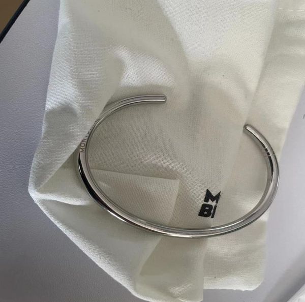 

stainless steel fashion couple open monte bangle men bracelet with gift bag5521575, Black