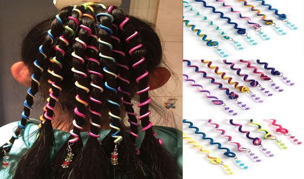 

6 pcslot colorful curler hair braid for girl hair styling tools festival daily cute roller braid styling accesories1851814, Brown