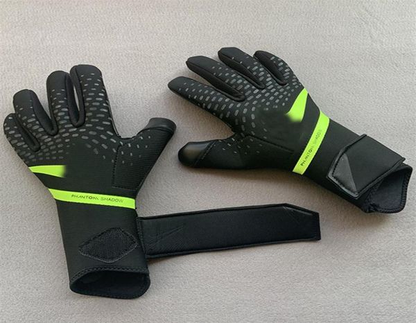 

2021 phantom shadow 4mm latex goalkeeper gloves no finger protection soccer goalie gloves professional football goalkeeper gloves25348825, Black