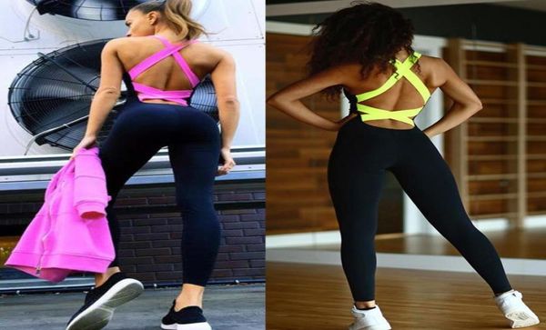 

yoga outfit women one piece jumpsuit backless bandage elastic breathable sportswear sport workout fitness gym clothing setyoga8882451