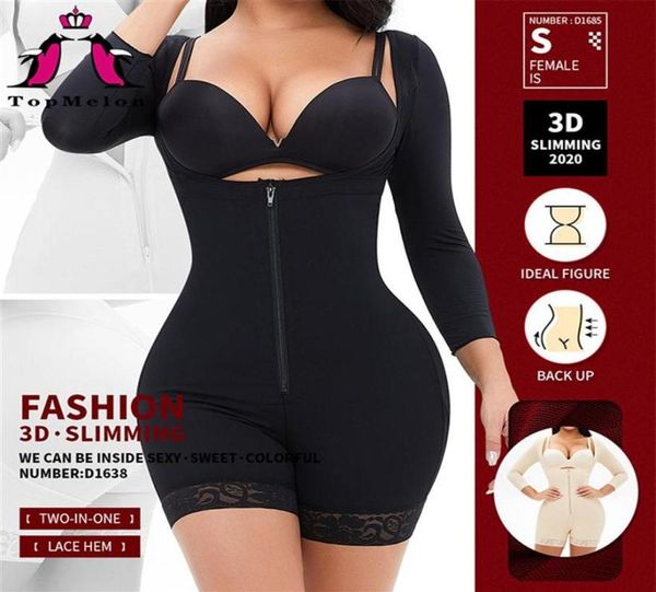 

full body shaper woman open bust bodysuit waist trainer tummy control mid thigh trimmer shapewear fajas sheath reductive girdle2666574019