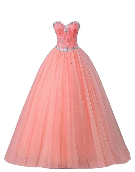 

2021 pink coral ball gown quinceanera dresses with beaded sweet 16 dress lace up floor length detachable vestido de festa qc12977718, Blue;red