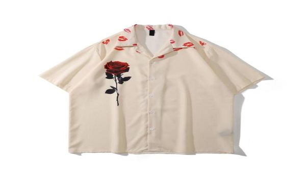 

floral vintage shirts men summer holiday beach men039s shirts streetwear2978890, White;black