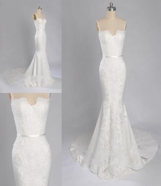 

excellent strapless mermaid wedding dresses vintage capped sheath sleeveless backless appliques taffeta tiers mermaid wedding5971239, White
