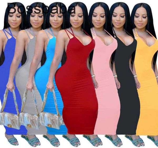 

summer women one piece dress plus size backless dress skinny stretchy long maxi dresses black skirt solid color 8351725186, Black;gray