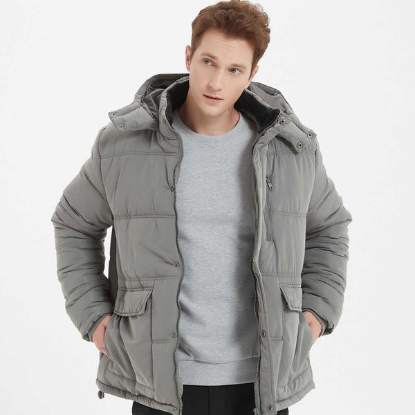 

men's jacket winter thickened cotton large down cotton, Black