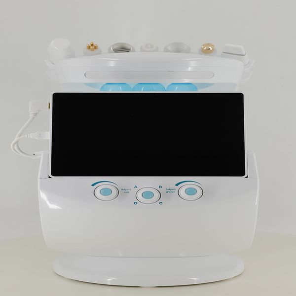 

smart ice blue plus 7 in 1 beauty dermabrasion machine hydrafacials for skin analysis and treatment, Black;white