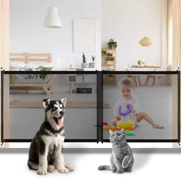 

car barriers pet gate mesh isolated outdoor indoor safety network portable enclosure dog barrier foldable protective fence accessories r2308