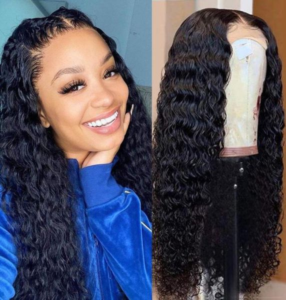 

deep wave human hair wigs 4x4 5x5 13x4 lace wig for black women pre plucked2678555, Black;brown