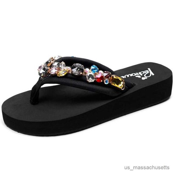 

slipper new summer clip toe children flip flop platform girl beach slippers parent-child fashion sandals flat slippers r230815, Black;grey