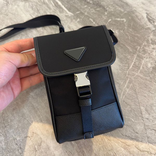 

mini portable wallet card bag designer mens and womens leather nylon phone bag fashion woven bag crossbody bag 2zh109, Red;black