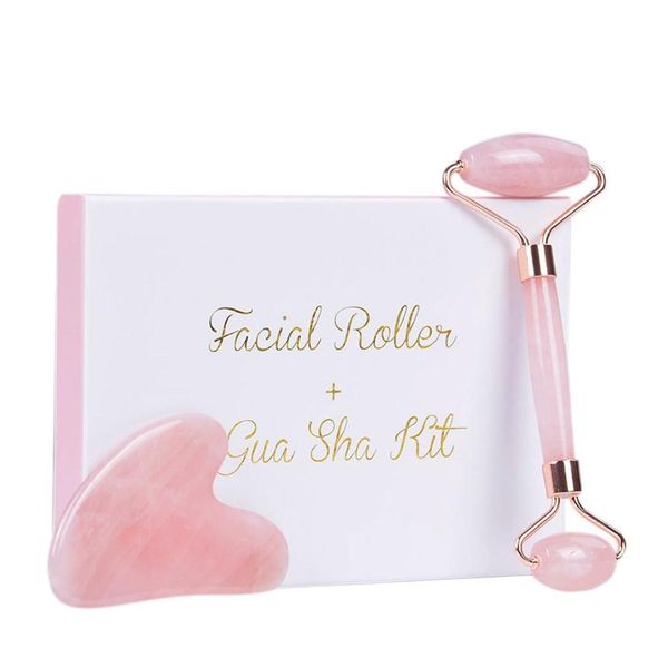 

slimming face massager rose quartz roller natural jade facial massage roller stone skin massage face massager lifting tool sssss7565741
