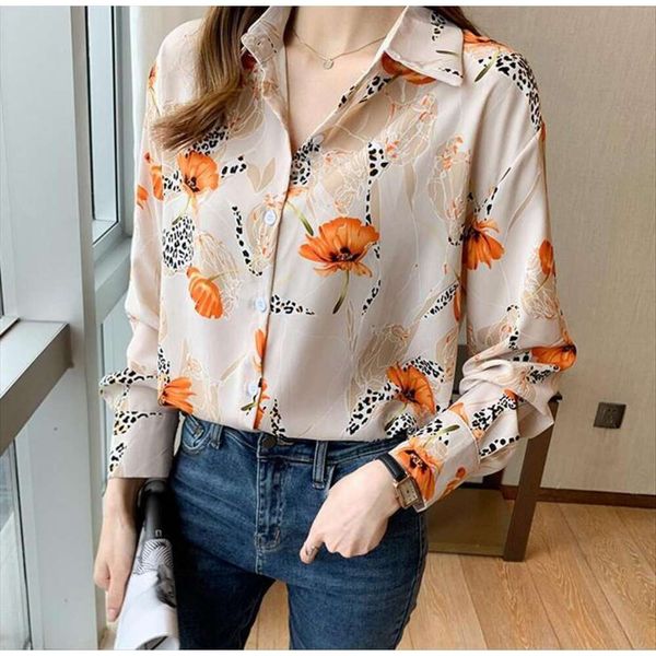 

spring korean style print long sleeved shirt for women, White