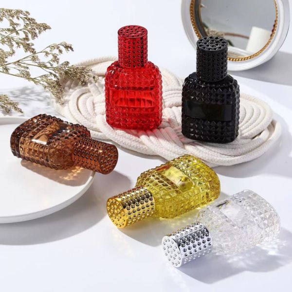 

27ml colorful thick glass perfume bottles fashion refillable empty perfume spray bottle fragrance bottles