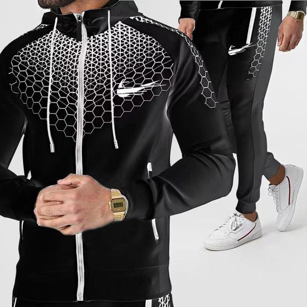 

basketball tracksuit men women jacket sets spring autumn designer hoodie winter jacket set running hoody mens brand sweatshirt sport joggers, Gray