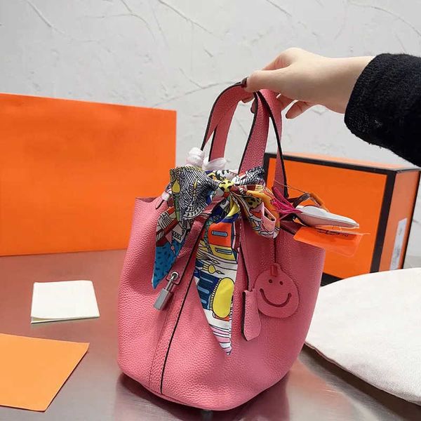 

shoulder bags evening basket vegetables handbags tote shopping bag genuine leather palmar stria highcapacity with h letter purse silver loc