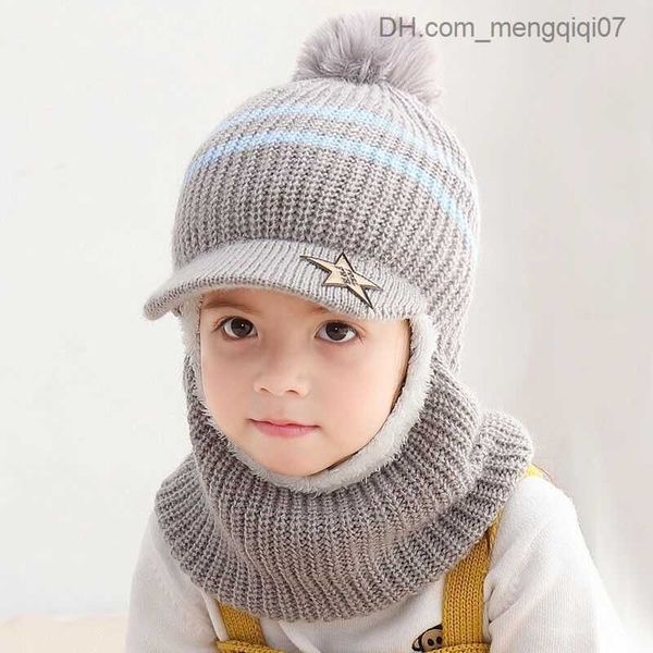 

caps hats baby winter hat pom beanie hats baby girl and boy hat with warm fleece line baseball caps for kids ht19025 z230815, Yellow