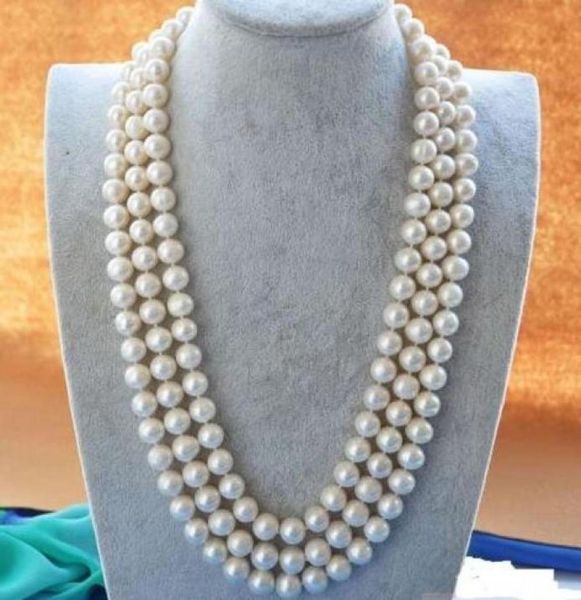 

long 49 quotelegant 89mm white pearl necklace akoya012347661468, Silver
