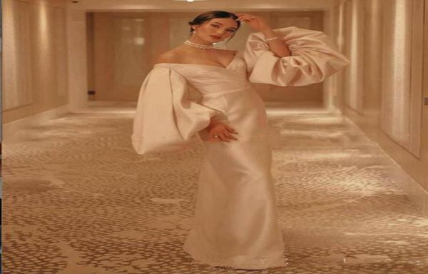 

elegant long prom dresses mermaid long poet sleeves floor length off shoulder 2020 charming evening pageant dress1358342, Black