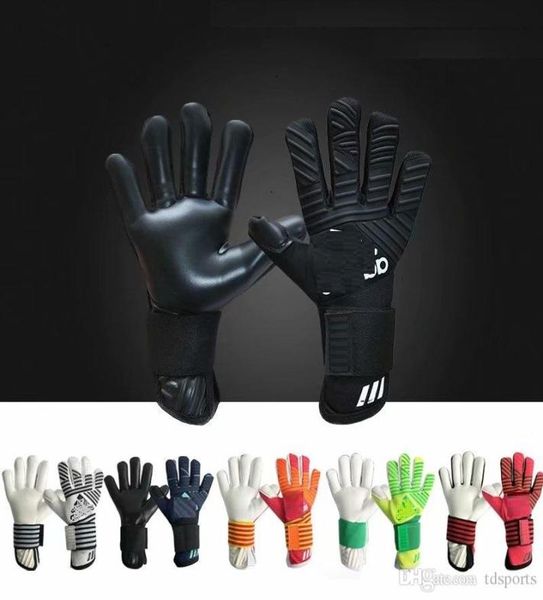 

new soccer goalkeeper gloves finger protection professional men football gloves adults kids thicker goalie soccer glov3377403, Black