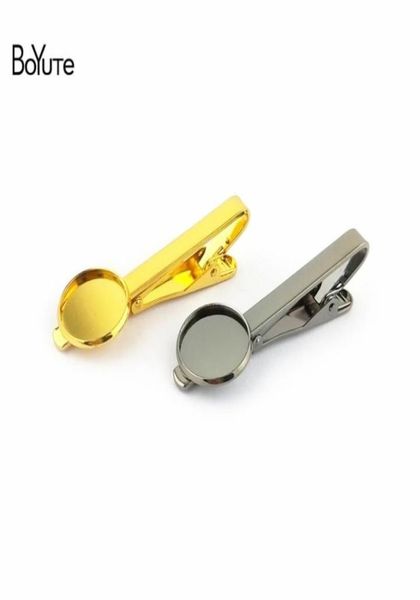 

boyute 10pcs 3 colors plated round 16mm 18mm 20mm cabochon base setting diy tie clip blank bezel tray jewelry accessories14829963572607, Silver